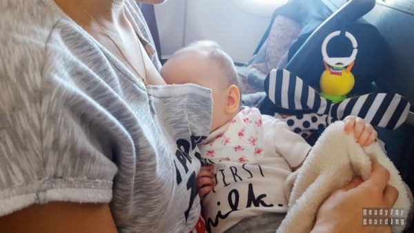 Airplane flight with a baby