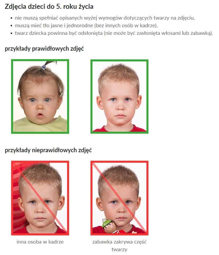 Photo for passport for a child under 5 years old