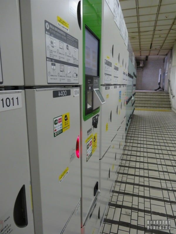 Yokohama - luggage lockers at train stations